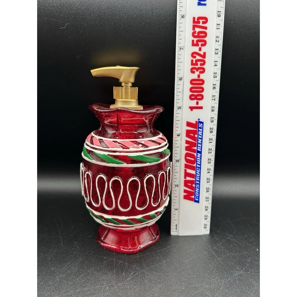 VTG Kmart Ribbon Candy Decorative Christmas Soap Or Lotion Dispenser
